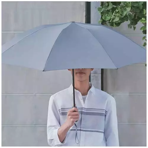 Зонт 90 Points с светодиодным фонариком Automatic Umbrella with LED Flashlight Gray (Серый)