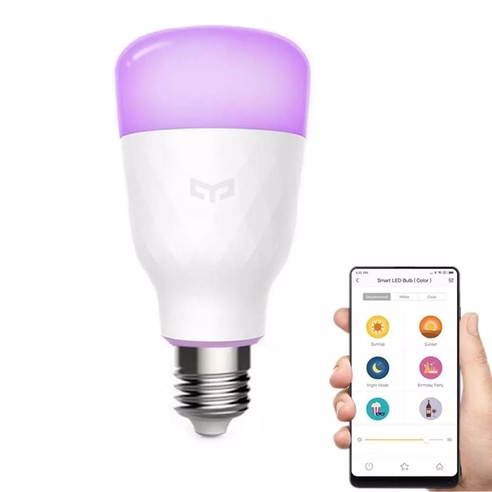 Лампа светодиодная Yeelight Smart LED Bulb Color E27 (YLDP06YL) 10Вт White (Белый) Лампа светодиодная Yeelight Smart LED Bulb Color E27 (YLDP06YL) 10Вт White (Белый)
