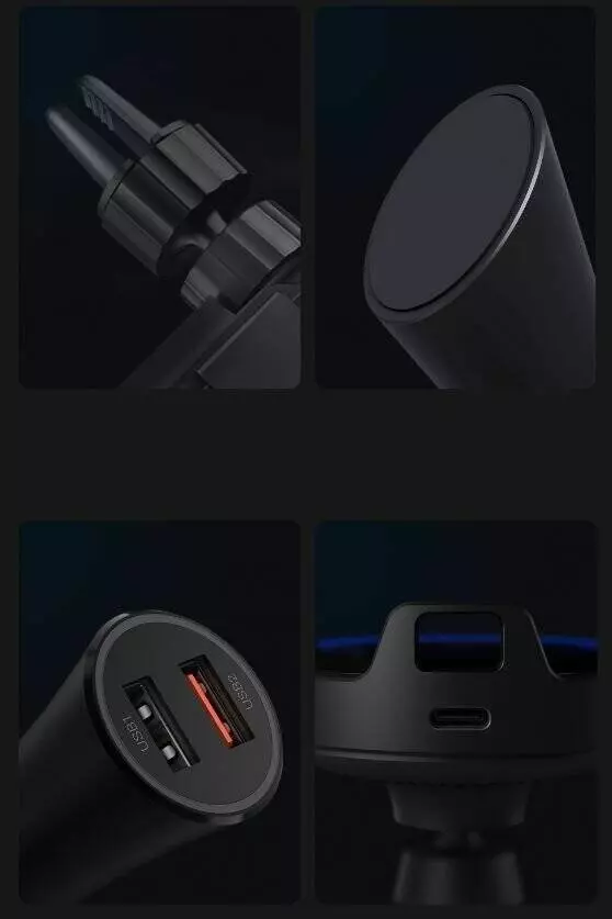 Держатель с беспроводной зарядкой Xiaomi Wireless Car Charger 30W (W03ZM) Black (Черный) Держатель с беспроводной зарядкой Xiaomi Wireless Car Charger 30W (W03ZM) Black (Черный)