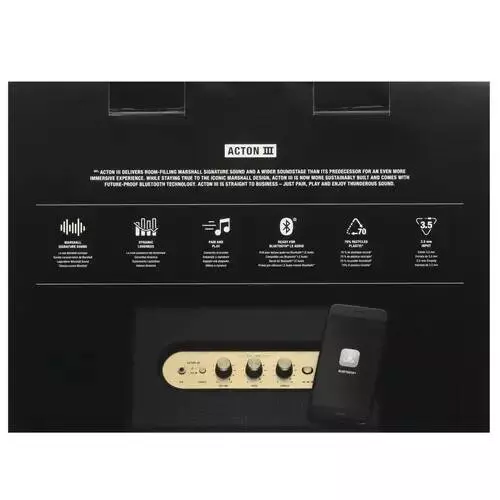 Колонка портативная Marshall Acton 3 Black (Черный) Global Version Колонка портативная Marshall Acton 3 Black (Черный) Global Version