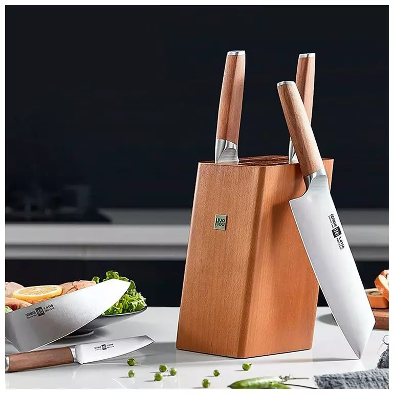 Набор кухонных ножей HuoHou Molybdenum Vanadium Steel Kitchen Knife Set Black (Черный) CN Набор кухонных ножей HuoHou Molybdenum Vanadium Steel Kitchen Knife Set Black (Черный) CN