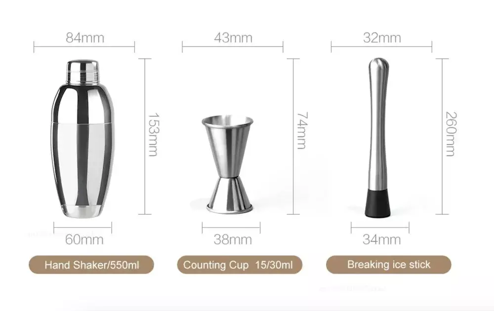 Набор для бармена Circle Joy Cocktail Shaker Bar Set (CJ-CSB01) Silver (Серебристый) Набор для бармена Circle Joy Cocktail Shaker Bar Set (CJ-CSB01) Silver (Серебристый)