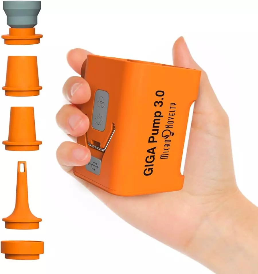 Мини насос Aerogogo Giga Pump 3.0 для матраса 3 в 1 Orange (Оранжевый)
