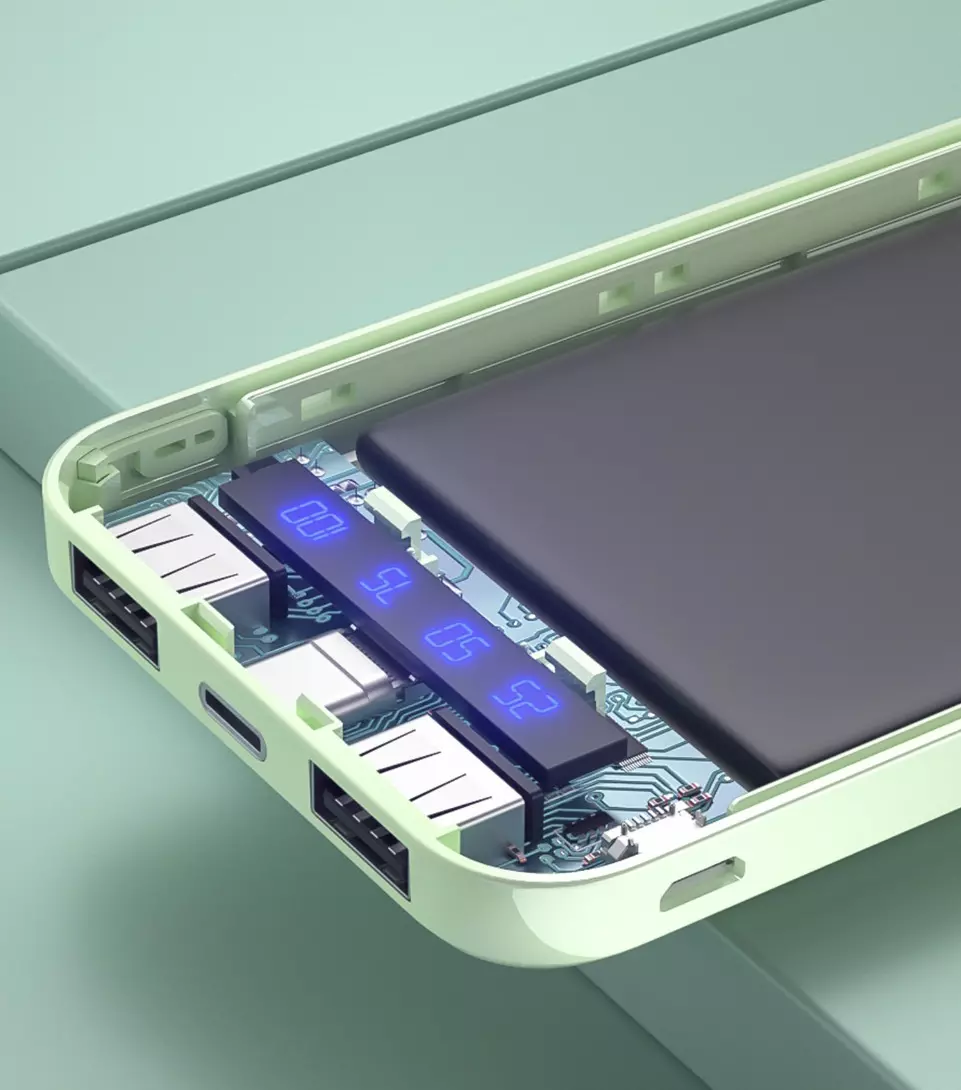 Внешний аккумулятор WEKOME WP-161 Power Bank 10000mAh Green (Зеленый) Внешний аккумулятор WEKOME WP-161 Power Bank 10000mAh Green (Зеленый)