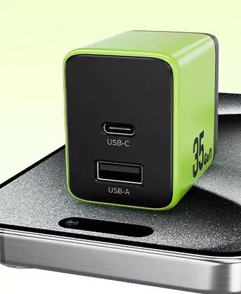 Сетевое зарядное устройство GaN 35W (a+c) WEKOME WP-U36 Green (Зеленый) Сетевое зарядное устройство GaN 35W (a+c) WEKOME WP-U36 Green (Зеленый)