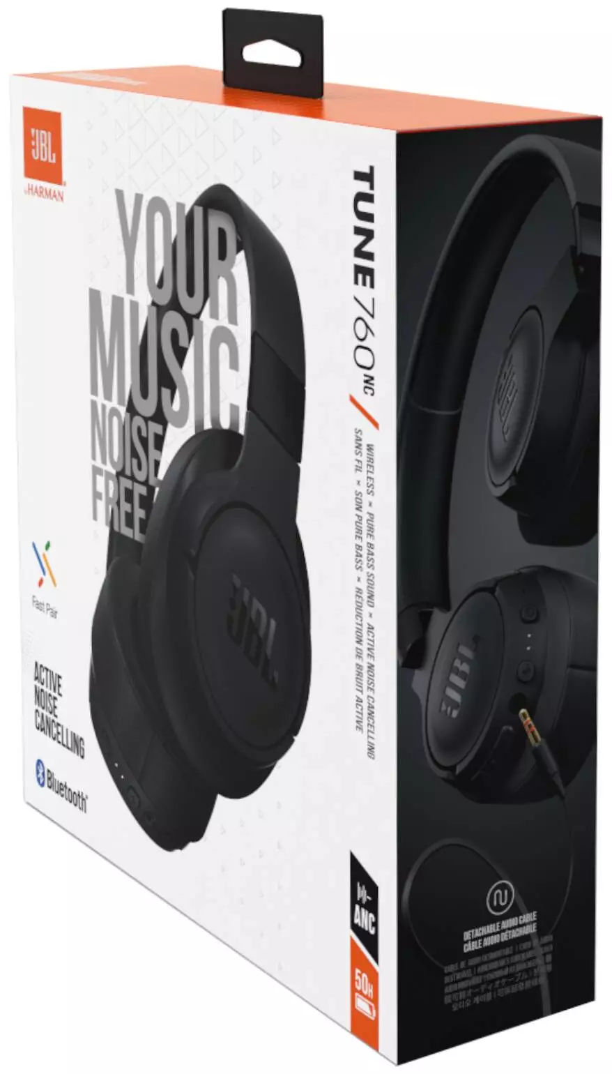 Беспроводные наушники JBL Tune 760NC Black (Черный) Global Version