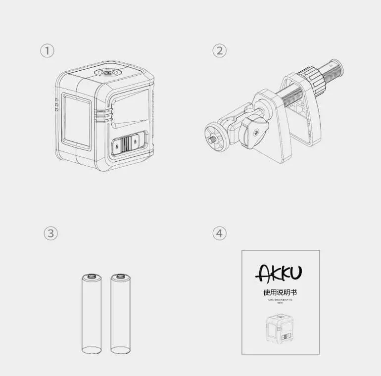Уровень строительный лазерный AKKU Infrared Laser Level AK311 Gray (Серый)