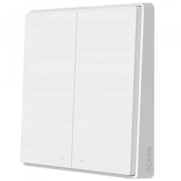 Выключатель беспроводной Aqara Wall Wireless Switch Double Key D1 (WXKG07LM) White (Белый) Выключатель беспроводной Aqara Wall Wireless Switch Double Key D1 (WXKG07LM) White (Белый)