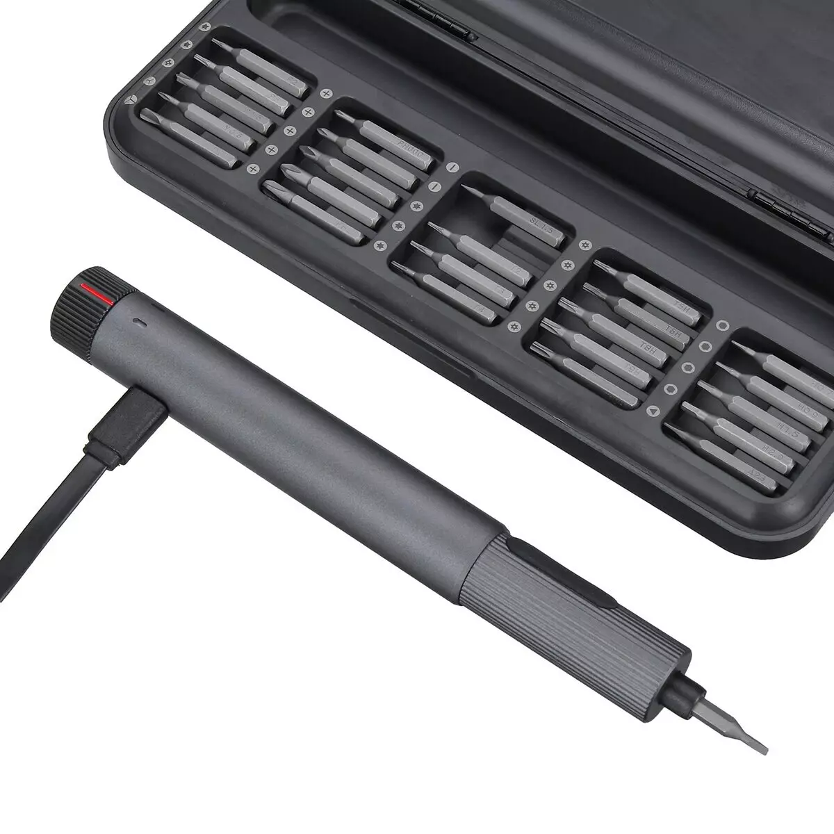 Аккумуляторная отвертка DUKA E2 Electric Precisoon Screwdriver Set 25 in 1 Black (Черный) Аккумуляторная отвертка DUKA E2 Electric Precisoon Screwdriver Set 25 in 1 Black (Черный)
