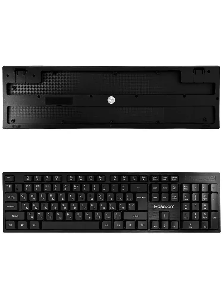 Беспроводная игровая клавиатура и мышка Bosston WS100 (Русские буквы) Black (Черный)