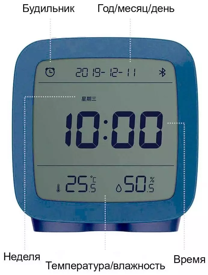 Часы-метеостанция Qingping Bluetooth Alarm Clock (CGD1) Blue (Синий) Часы-метеостанция Qingping Bluetooth Alarm Clock (CGD1) Blue (Синий)