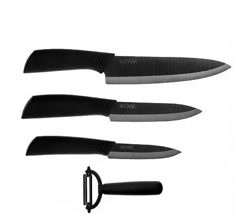 Набор Huo Hou Nano Ceramic Knife Black (3 ножа и овощечистка) (HU0010) Black (Черный) Набор Huo Hou Nano Ceramic Knife Black (3 ножа и овощечистка) (HU0010) Black (Черный)