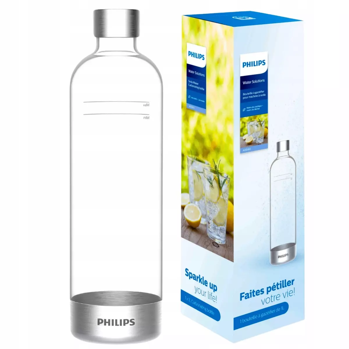 Бутылка для газирования Philips ADD912/10, 1л (4897099302452) White (Белый)