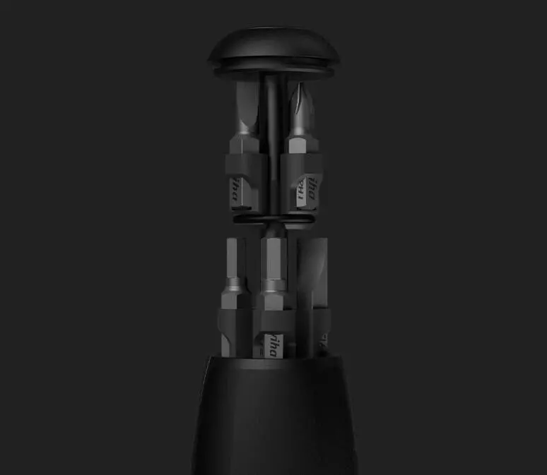 Отвёртка со сменными битами Xiaomi Mijia Wiha 8 in 1 Ratchet Screwdriver (10 предм.) Black (Черный)