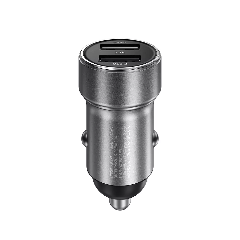 Автомобильное зарядное устройство WEKOME WP-C45 43w Silver (Серебристый) Автомобильное зарядное устройство WEKOME WP-C45 43w Silver (Серебристый)