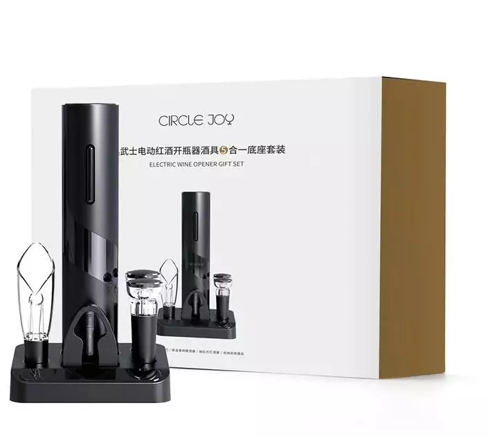 Винный набор 5 в 1 Circle Joy Electric Wine Opener Gift Set CJ-TZ08 Black (Черный) CN Винный набор 5 в 1 Circle Joy Electric Wine Opener Gift Set CJ-TZ08 Black (Черный) CN
