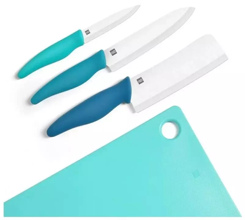 Набор Xiaomi Huohou Ceramic Knife Chopping Block Kit (3 ножа и доска) (HU0020) Blue (Голубой) Набор Xiaomi Huohou Ceramic Knife Chopping Block Kit (3 ножа и доска) (HU0020) Blue (Голубой)
