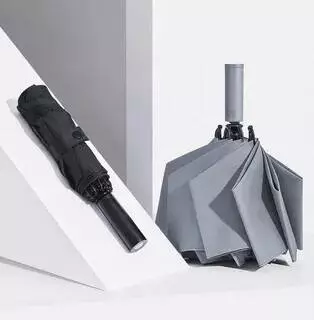 Зонт 90 Points с светодиодным фонариком Automatic Umbrella with LED Flashlight Gray (Серый)