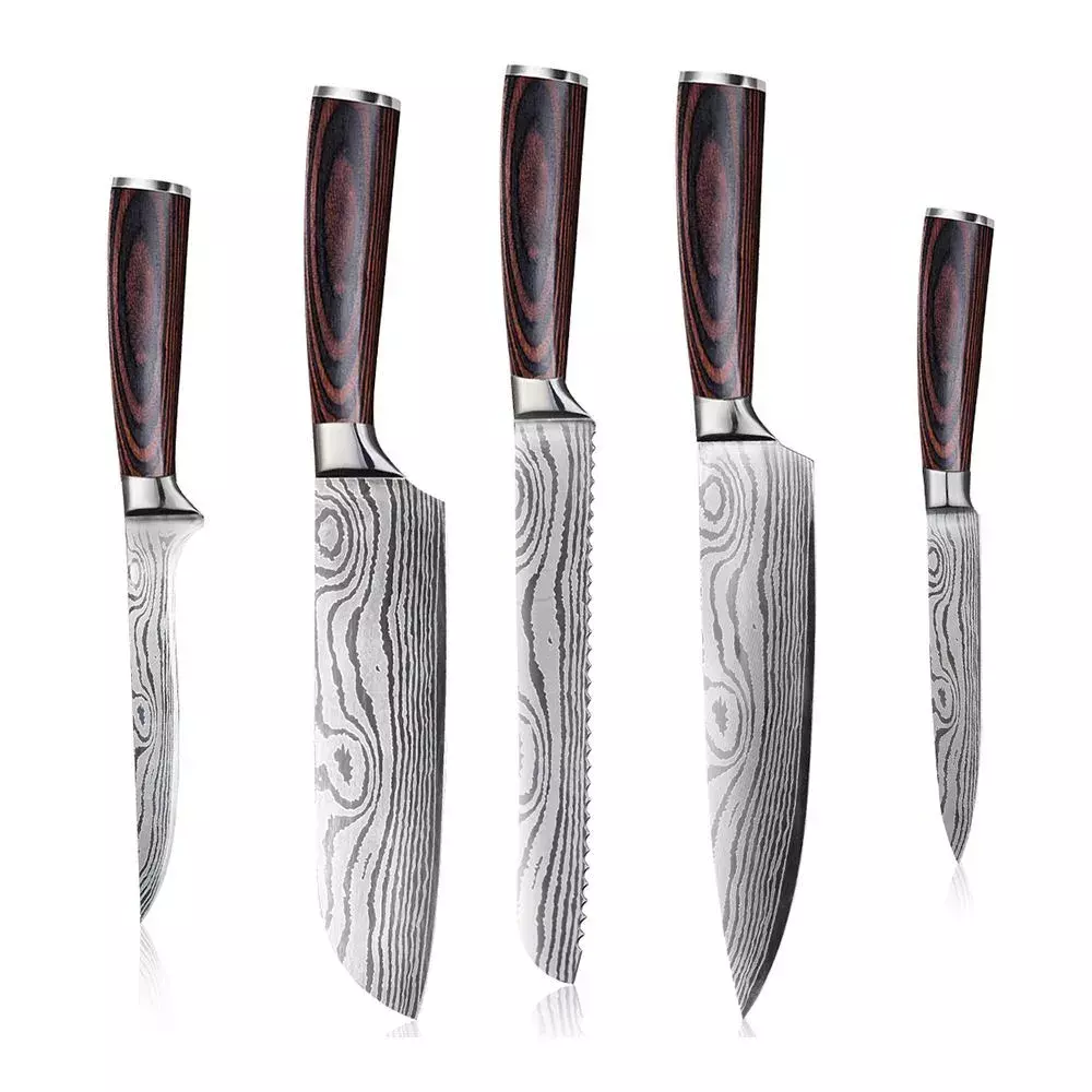 Набор кухонных ножей Spetime 5-Pieces Kitchen Knife Set Red (G05-RE)