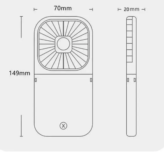 Портативный складной вентилятор Xiaomi F20 White (Белый) Портативный складной вентилятор Xiaomi F20 White (Белый)