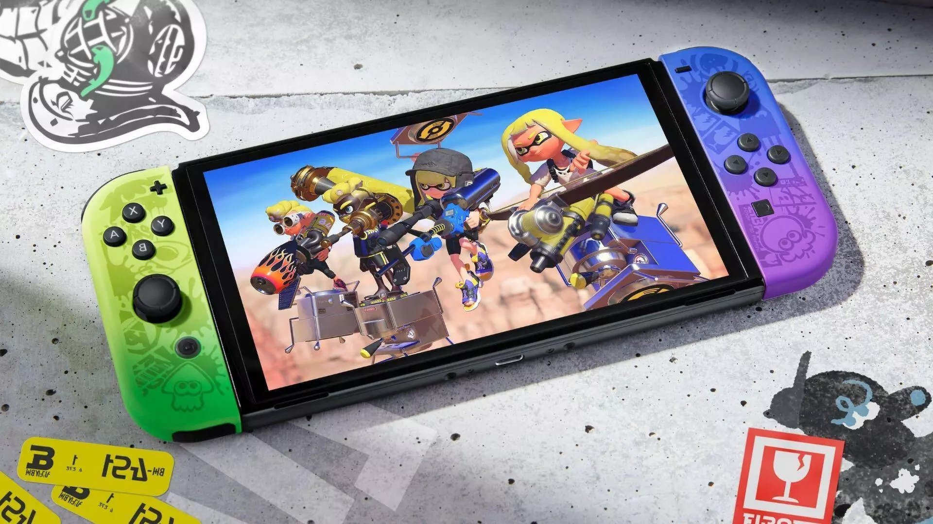 Игровая консоль Nintendo Switch OLED 64GB Splatoon HK Игровая консоль Nintendo Switch OLED 64GB Splatoon HK
