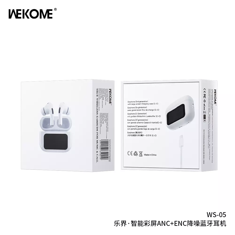 Беспроводные наушники WEKOME (ANC+ENC) WS-05 White (Белый)
