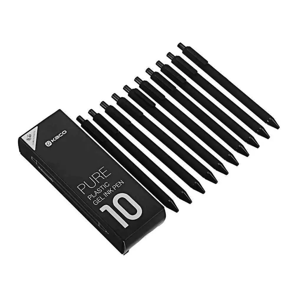 Набор гелевых ручек Kaco Pure Plastic Gel Ink Pen (10 шт) Black (Черный) Набор гелевых ручек Kaco Pure Plastic Gel Ink Pen (10 шт) Black (Черный)