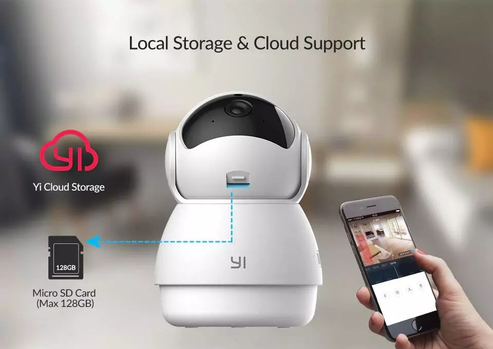 IP камера Xiaomi YI Dome Guard Camera (R30GB) White (Белый) IP камера Xiaomi YI Dome Guard Camera (R30GB) White (Белый)
