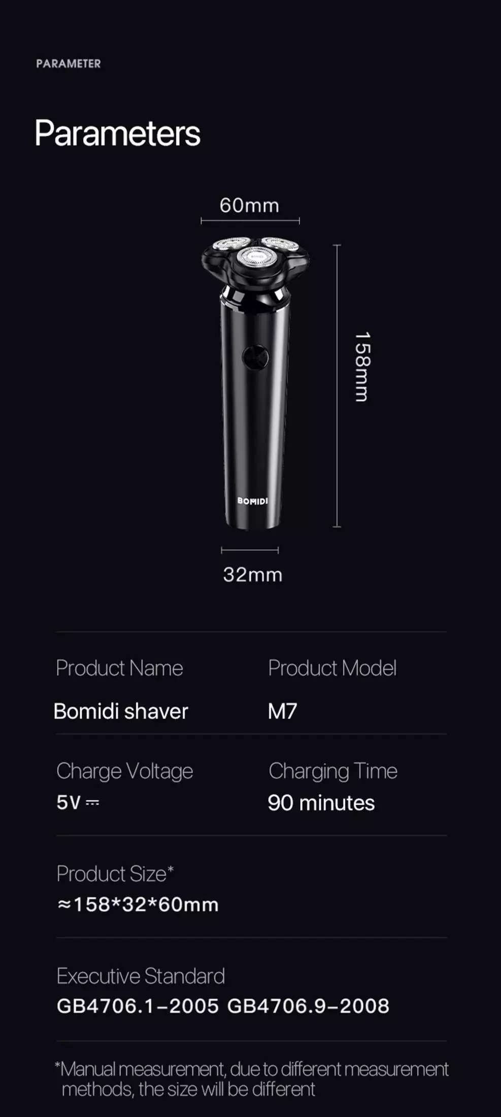 Электробритва Xiaomi Bomidi Electric Shaver M7 Black (Черный) Электробритва Xiaomi Bomidi Electric Shaver M7 Black (Черный)