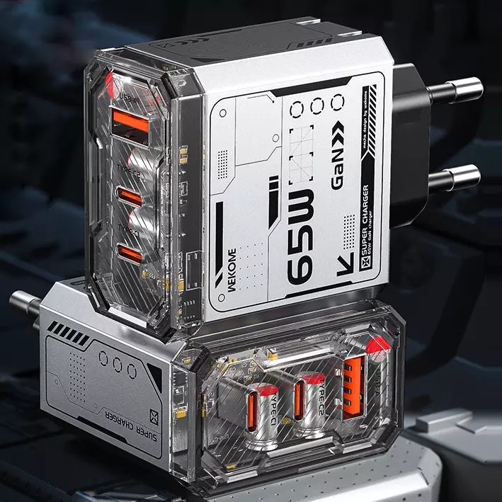 Зарядное устройство WEKOM GaN 65W (C+C+A ) WP-U06 Black (Черный) Global Version Зарядное устройство WEKOM GaN 65W (C+C+A ) WP-U06 Black (Черный) Global Version