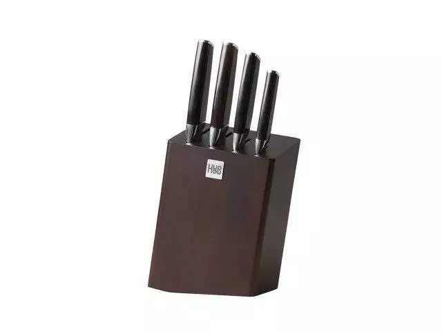 Набор Huo Hou Fire Compound Steel Knife Set (4 ножа с подставкой) (HU0033) Brown (Коричневый) Набор Huo Hou Fire Compound Steel Knife Set (4 ножа с подставкой) (HU0033) Brown (Коричневый)