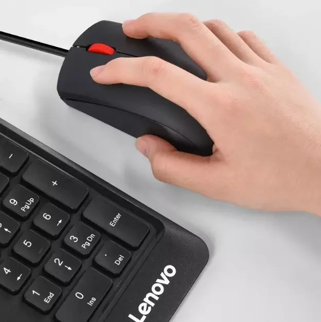 Мышь Lenovo Big Red Dot Slient Cable Mouse M220L Black (Черный) Мышь Lenovo Big Red Dot Slient Cable Mouse M220L Black (Черный)