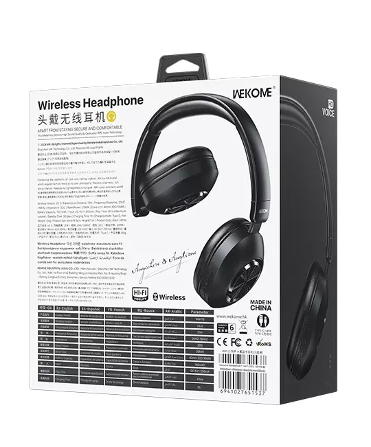 Беспроводные наушники WEKOME WM-13 Black (Черный)