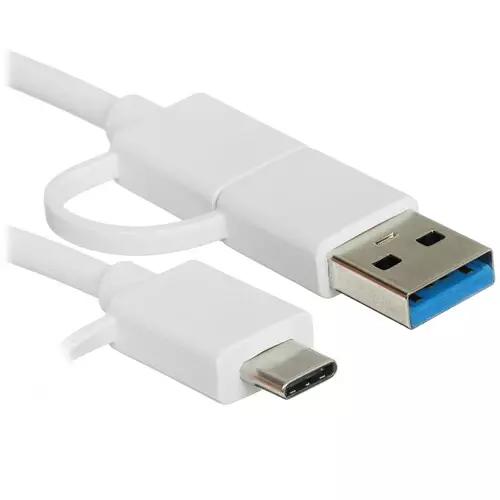 Адаптер USB-хаб Xiaomi Multifunctional HUB 4-in-1 Dual Head Splitter (XMSTFXQ01YM) White (Белый) CN Адаптер USB-хаб Xiaomi Multifunctional HUB 4-in-1 Dual Head Splitter (XMSTFXQ01YM) White (Белый) CN