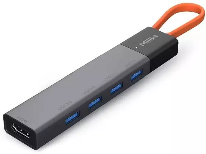 Адаптер MIIIW Type-C HUB Adapter 5 in 1 (MWCMA02) Gray (Серый) Адаптер MIIIW Type-C HUB Adapter 5 in 1 (MWCMA02) Gray (Серый)