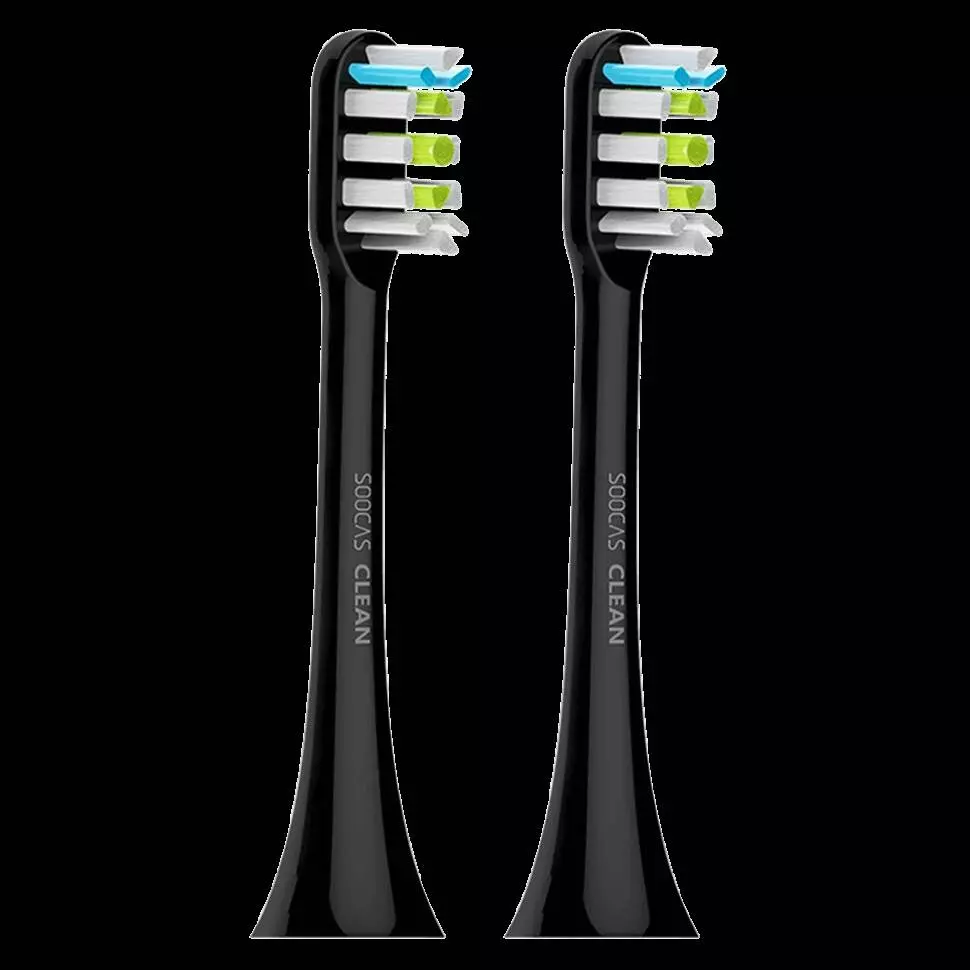 Сменные насадки для зубной щетки Soocas X3/X3U/X5 (BH01) (2 шт) Black (Черный) Сменные насадки для зубной щетки Soocas X3/X3U/X5 (BH01) (2 шт) Black (Черный)
