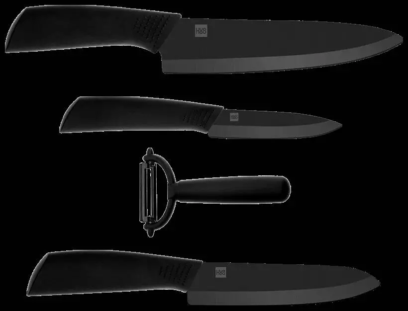 Набор Huo Hou Nano Ceramic Knife Black (3 ножа и овощечистка) (HU0010) Black (Черный) Набор Huo Hou Nano Ceramic Knife Black (3 ножа и овощечистка) (HU0010) Black (Черный)