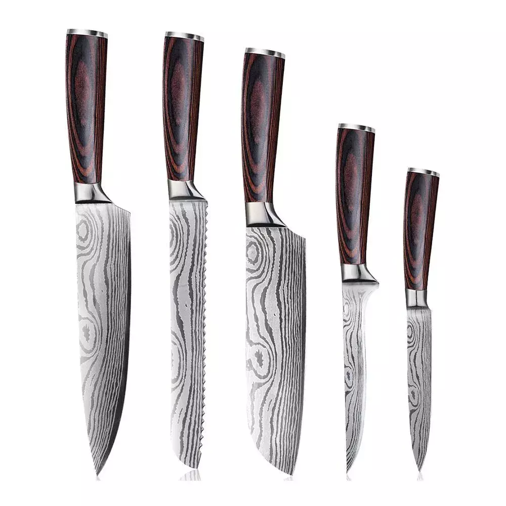 Набор кухонных ножей Spetime 5-Pieces Kitchen Knife Set Red (G05-RE)