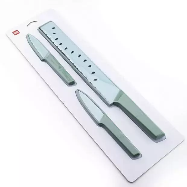 Набор ножей для овощей и фруктов HuoHou (3 ножа) (HU0135) Light green (Салатовый)