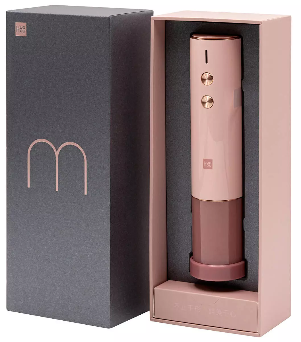 Штопор Huo Hou Electric Wine Opener HU0121 Pink (Розовый)