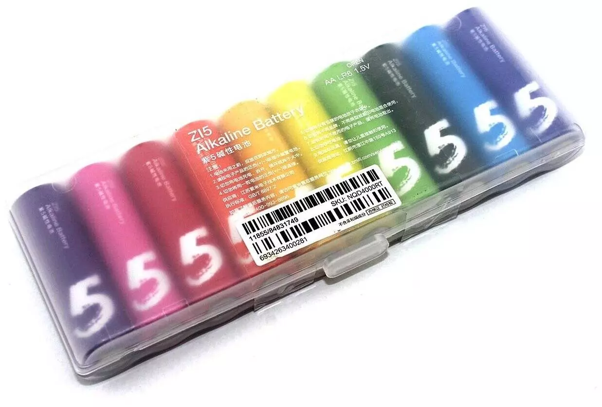Батарейки ZMI Rainbow ZI5 Batteries типа AA 10 шт. (цветные)