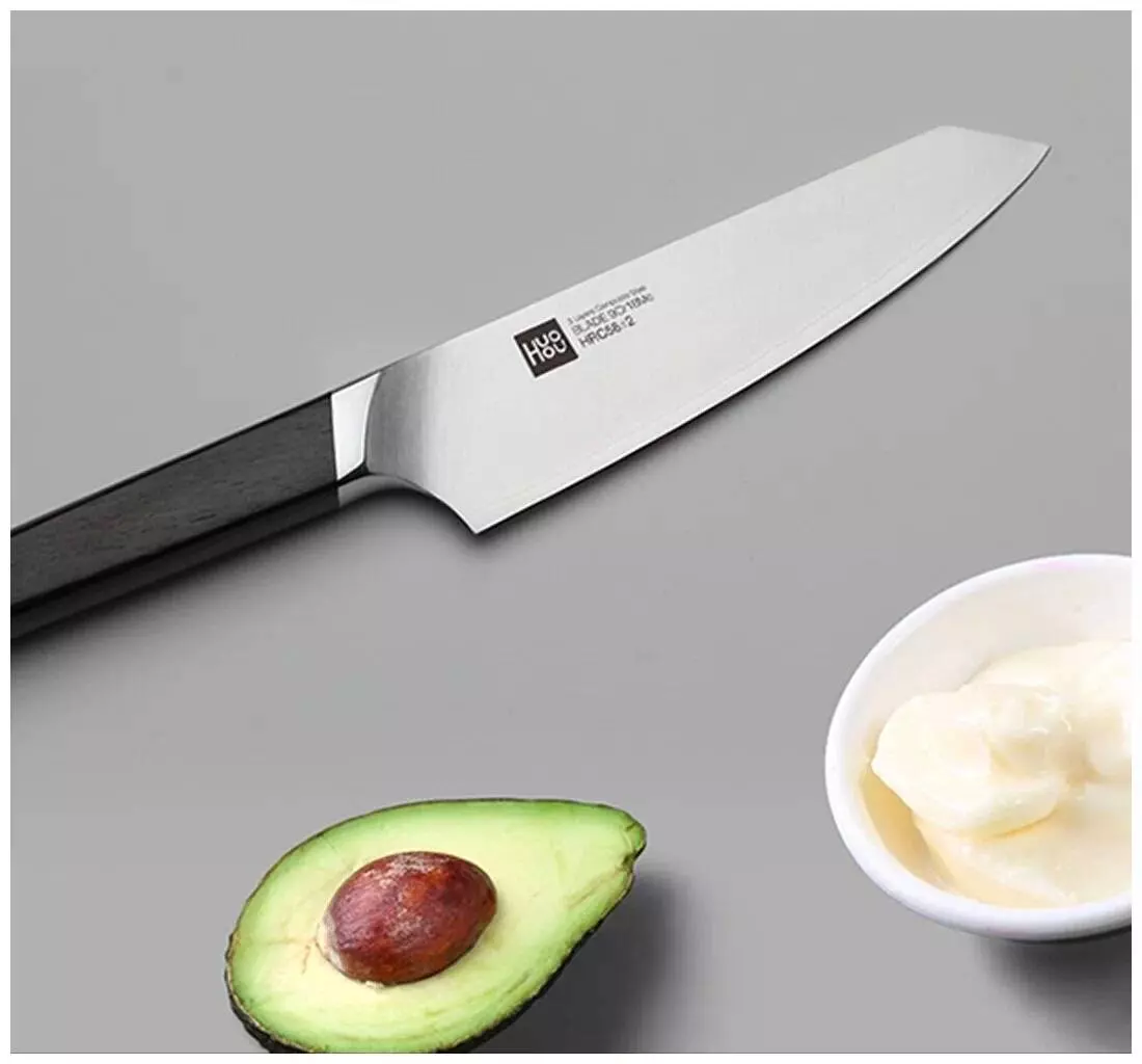 Набор Huo Hou Fire Compound Steel Knife Set (4 ножа с подставкой) (HU0033) Brown (Коричневый)