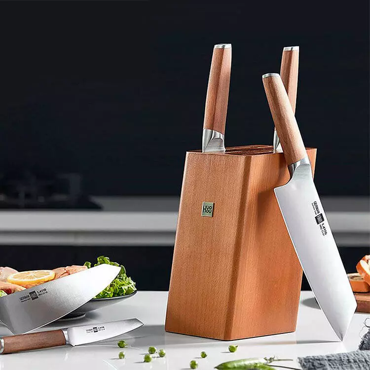 Набор HuoHou German Steel (5 ножей с подставкой) (HU0158) Wood (Дерево) Набор HuoHou German Steel (5 ножей с подставкой) (HU0158) Wood (Дерево)