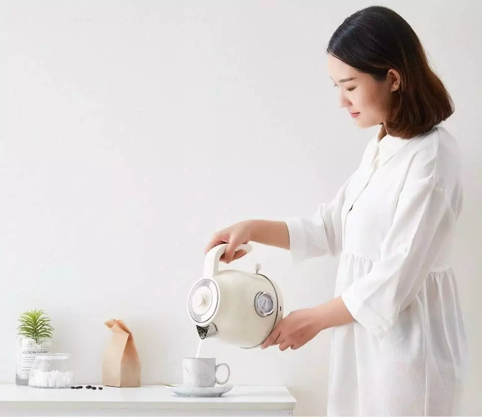 Электрочайник Qcooker Retro Electric Kettle (QS-1701) White (Белый)