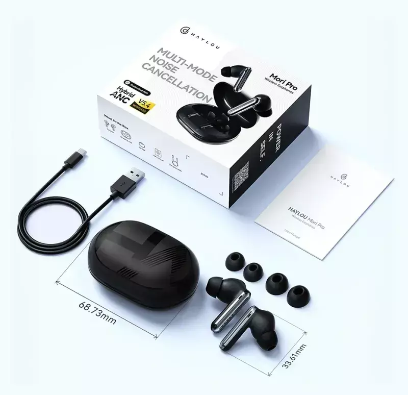 Беспроводные наушники Haylou Mori Pro Black (Черный)