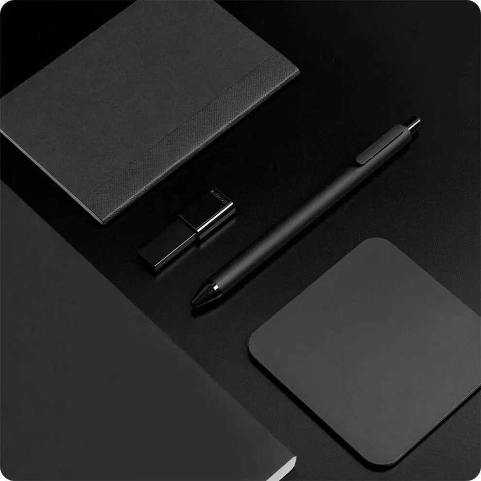 Набор гелевых ручек Xiaomi KACO Pure Plastic Gel Ink Pen K1015 (10 шт) Black (Черный)