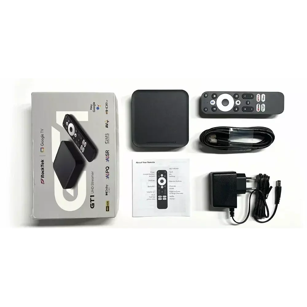 Tv-приставка RockTek GT1 UHD Google (4ГБ/32ГБ) Black (Черный) Global Version Tv-приставка RockTek GT1 UHD Google (4ГБ/32ГБ) Black (Черный) Global Version