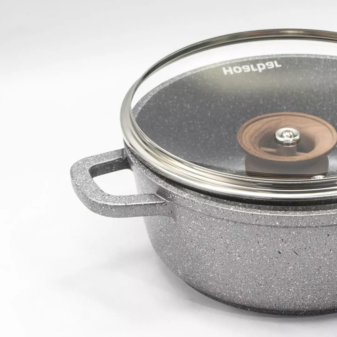 Кастрюля Hoarbar Casserole 32CM (A0328A) Gray (Серый) Кастрюля Hoarbar Casserole 32CM (A0328A) Gray (Серый)