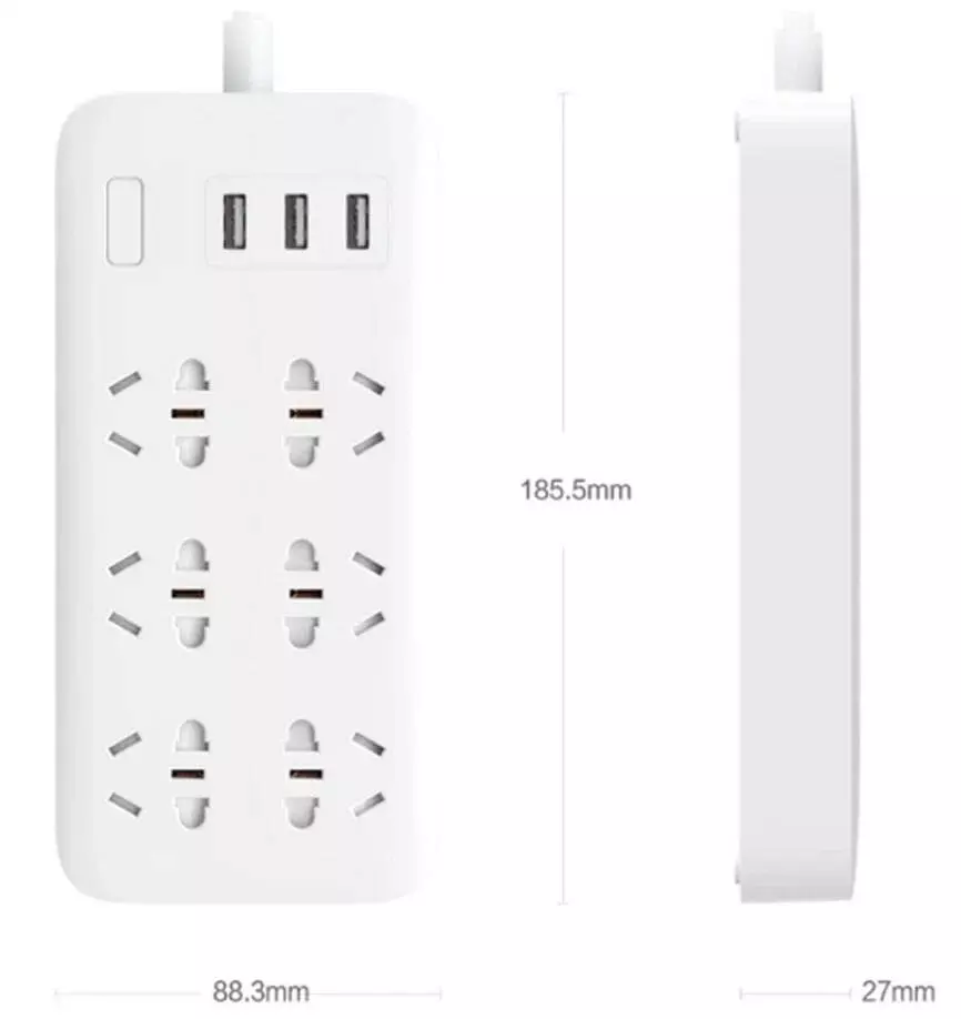 Удлинитель Xiaomi Power Strip 6 (CXB6-1QM) 1.8 м White (Белый) Удлинитель Xiaomi Power Strip 6 (CXB6-1QM) 1.8 м White (Белый)