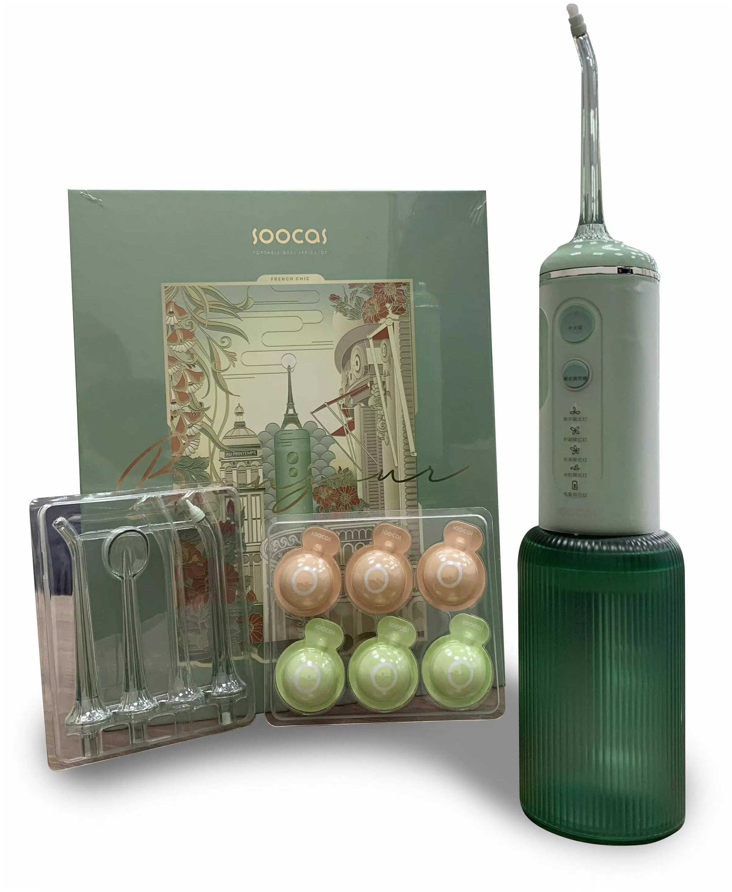 Ирригатор Soocas W3F (4 насадки) Green (Зеленый) Ирригатор Soocas W3F (4 насадки) Green (Зеленый)